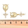 Brass Pave Cubic Zirconia Pendants KK-U009-09A-G-3