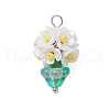 Glass Seed Beaded Flowerpot Pendants PALLOY-MZ00520-02-1