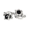 Natural Obsidian Kitten Pendants G-J386-C17-14-2