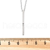 304 Stainless Steel Cubic Zirconia Pendant Necklaces NJEW-P167-24P-2