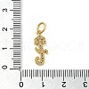Brass Micro Pave Cubic Zirconia Pendants KK-M273-01G-T-3