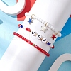 3Pcs 3 Styles Electroplate Glass Beads & Glass Seed Bead Stretch Bracelet Set BJEW-TA00595-3