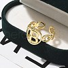 Brass Open Cuff Rings for Women RJEW-K289-01G-B-2