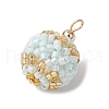 Seed Beads Pendants PALLOY-MZ00376-01-3