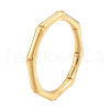 Ion Plating(IP) 201 Stainless Steel Bamboo Sticker Finger Ring for Women RJEW-N038-130LG-1