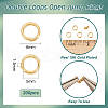 BENECREAT 200Pcs Rack Plating Brass Split Rings KK-BC0013-85B-2