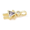 Brass Micro Pave Cubic Zirconia Pendants ZIRC-I356-17G-B02-2