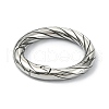 Tibetan Style 316 Surgical Stainless Steel Spring Gate Rings STAS-E191-03AS-01-2