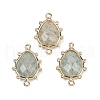 Natural Amazonite Faceted Connector Charms G-K347-07G-02-1