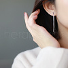 Brass Line Tassel Stud Earrings FS-WGBE0DD-01-2