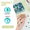 HOBBIESAY 200Pcsg Ocean Mix Pearlized Glass Pearl Beads HY-HY0001-03A-2