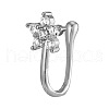 Brass Micro Pave Clear Cubic Zirconia Clip on Nose Rings WG43D72-03-2