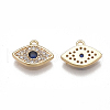 Brass Micro Pave Cubic Zirconia Charms X-KK-T038-353G-2