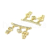 Rack Plating Brass Micro Pave Clear Cubic Zirconia Pendants KK-R157-12A-G-2