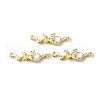 Alloy & Light Blue Glass Butterfly Connector Charms FIND-H015-07G-02-1