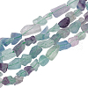 Olycraft 1 Strand Raw Rough Natural Fluorite Beads Strands G-OC0004-83-1