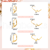 Unicraftale 60Pcs 6 Styles 304 Stainless Steel Leverback Earring Findings STAS-UN0060-14-3