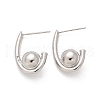 Brass Stud Earrings EJEW-Q015-11P-2