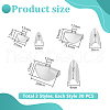 Unicraftale 90Pcs 3 Style 304 Stainless Steel Ribbon Crimp Ends STAS-UN0054-95-3