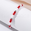 304 Stainless Steel Beaded Bracelets for Women BJEW-M056-05P-7