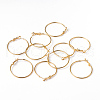 Brass Hoop Earrings EC108-1NFG-4