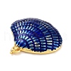 Real 18K Gold Plated Rack Plating Brass Enamel Pendants KK-M293-32G-02-2