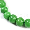 Dyed Natural Malaysia Jade Rondelle Graduated Beaded Necklaces for Women Men NJEW-K388-02I-2