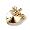Real 18K Gold Plated Rack Plating Brass Micro Pave Clear Cubic Zirconia Pendants KK-C015-10G-06-3