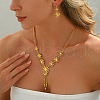 Luxury Zinc Alloy Hollow Flower Tassel Earrings & Necklaces Set for Women VE4616-4