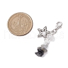Natural Quartz Crystal & Obsidian & Labradorite & Synthetic White Howlite Chip Beads Pendant Decorations HJEW-JM02127-3
