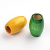 Dyed Barrel Natural Schima Wood Beads WOOD-S619-M-01-LF-2
