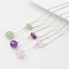 Natural Gemstones Pendant Necklaces NJEW-JN01611-1