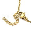 Rectangle 304 Stainless Steel Pendant Necklaces & Bracelets & Stud Earrings Sets for Women SJEW-C004-07G-3