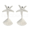 Rack Plating Brass Stud Earrings EJEW-N055-04P-RS-1