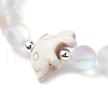 Beach Dolphin Dyed Synthetic Turquoise Bead Bracelets BJEW-JB10251-03-2