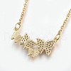 304 Stainless Steel Pendant Necklaces NJEW-O108-12G-2