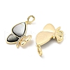 Brass Micro Pave Clear Cubic Zirconia Pendants KK-L211-019G-03-2
