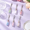 Flower Acrylic & Glass Wishing Bottle Pendant Decorations HJEW-JM03179-1