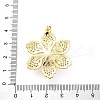 Brass Micro Pave Cubic Zirconia Pendants KK-U066-10G-3