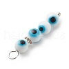 Handmade Evil Eye Lampwork  Pendants PALLOY-JF01725-02-5