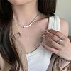Faceted Column Brass Pendant Necklaces FS-WG804A2-01-3
