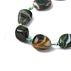 Natural Striped Agate/Banded Agate Beads Strands G-S381-01A-3