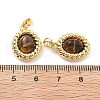 Brass Tiger Eye Pendants KK-B129-04G-3