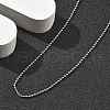 Brass Ball Chains Necklaces for Women NJEW-D302-21P-2