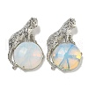 Opalite Half Round Pendants G-F766-06AS-05-1