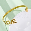 304 Stainless Steel Cuff Bangles for Women BJEW-F491-01G-03-4