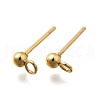 201 Stainless Steel Stud Earring Findings STAS-R156-01G-02-1
