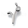 Brass Micro Pave Cubic Zirconia Pendants KK-B132-12P-R-1