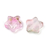 Transparent Spray Painted Glass Beads X1-GLAA-NH0003-01-3
