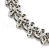 Rack Plating Brass Pave Cubic Zirconia Butterfly Link Bracelets for Women BJEW-B110-05P-05-2